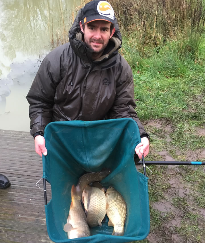 Kitch with his winning bag of Carp