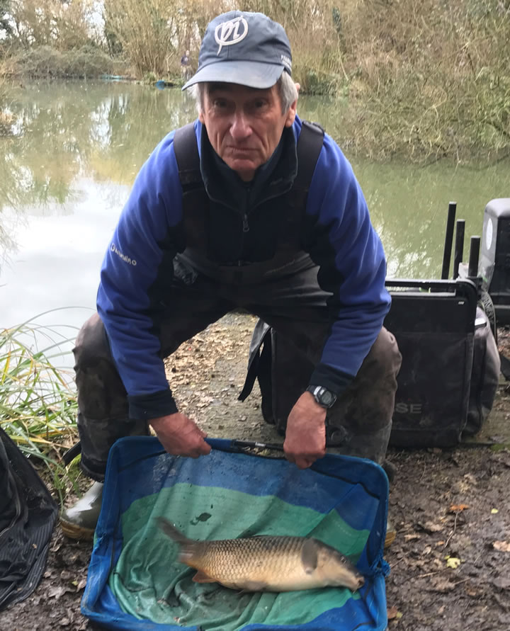 Glen with a carp from Cart Pond