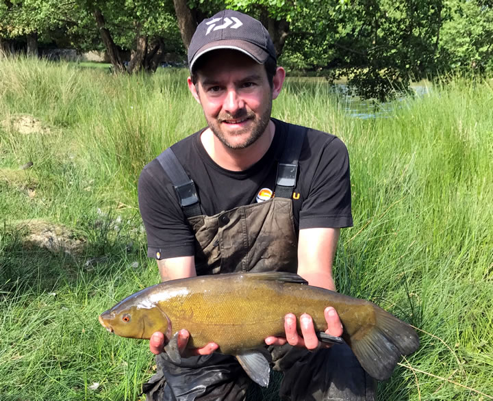 Third placed Kitch with a nice 4lb Tench